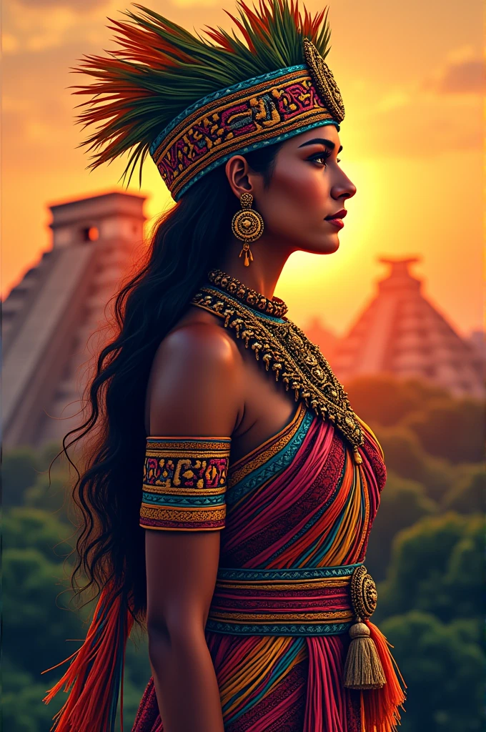 Logo with Mayan woman