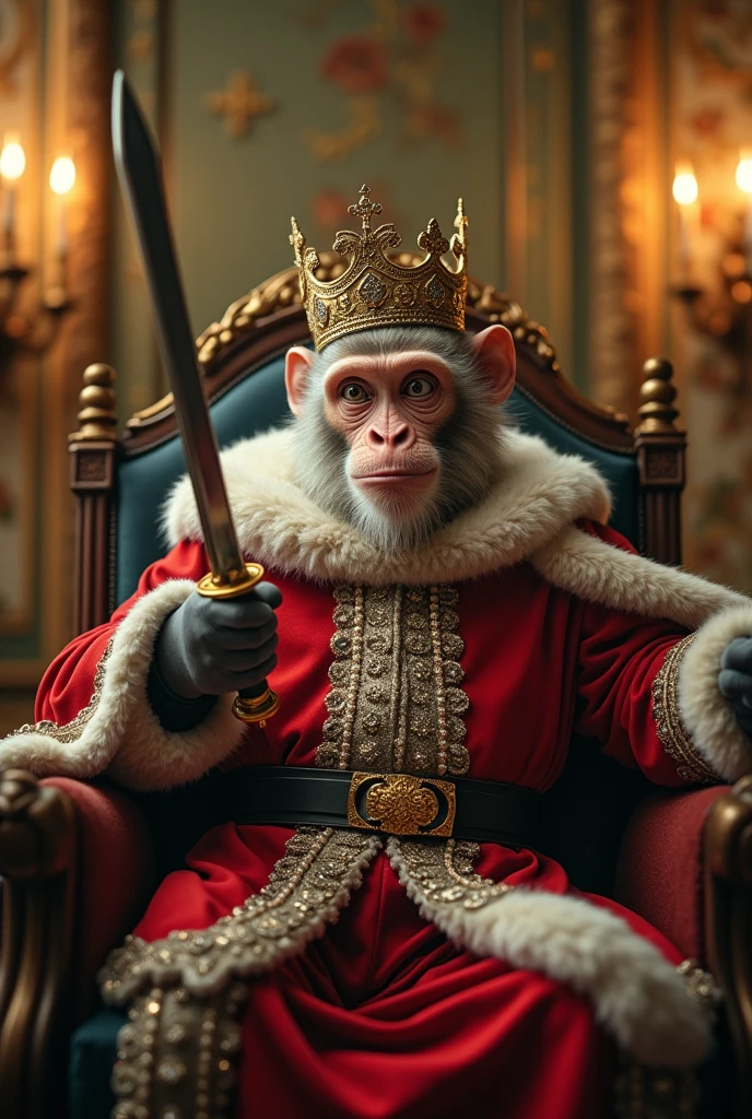 Accidental Injury: The moment when the monkey swings the sword down at the fly on the king’s nose. The fly has just flown away, and the sword is about to make contact with the king’s nose, capturing the tension and impending accident.