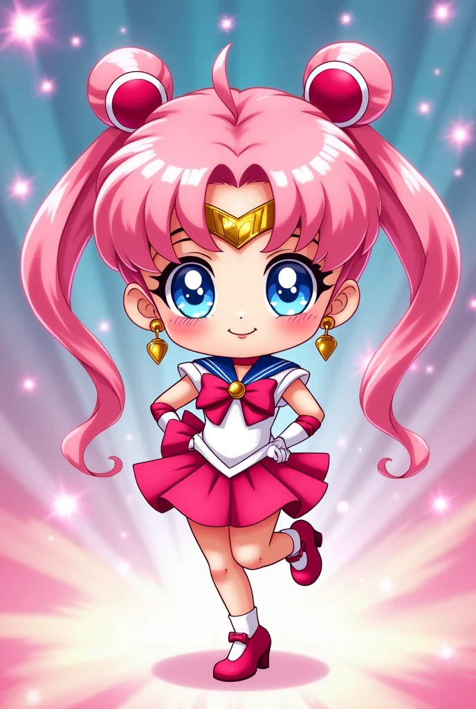 huge breasts、Full body view、Chibiusa、Sailor Moon(Chibiusa)Flat chest、Full body view、Chibiusa、Sailor Moon(Chibiusa)、Spread your legs、 nude、smile、Raise one leg,very cute,muscle、big eye,tear、high kick,high quality, high heels,
