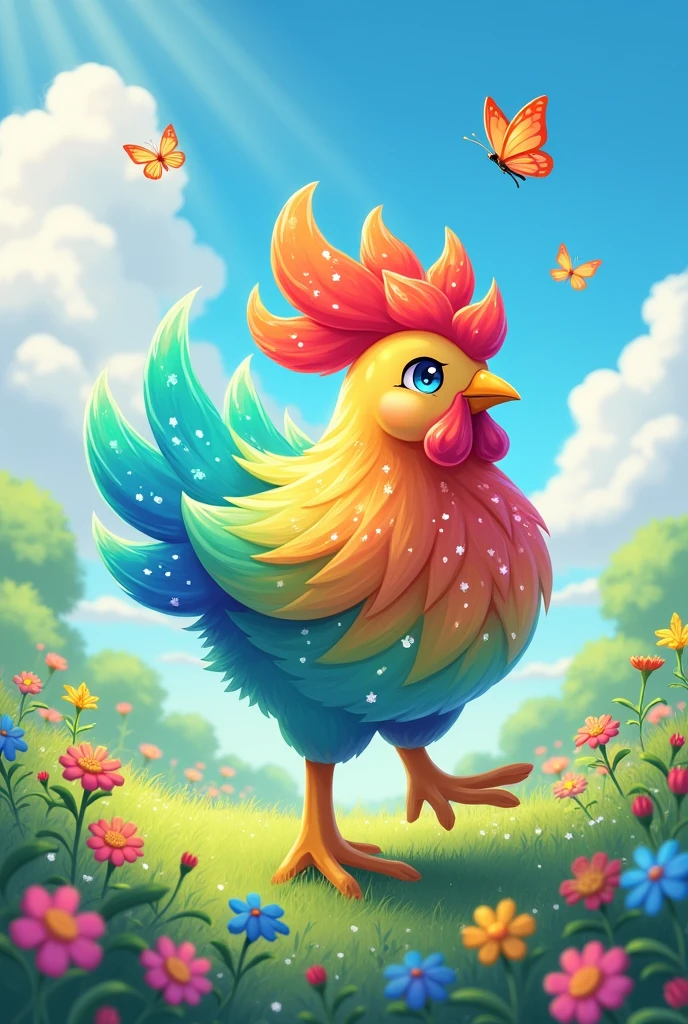 Create a Pokémon of many colors and that is as similar as possible to a chicken