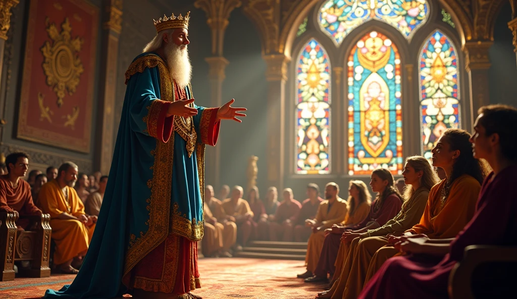 And how much more excellent is it to choose understanding rather than silver?!' This is the first secret to true prosperity: wisdom is not a luxury, is the foundation upon which all sustainable wealth is built. King Solomon giving a speech