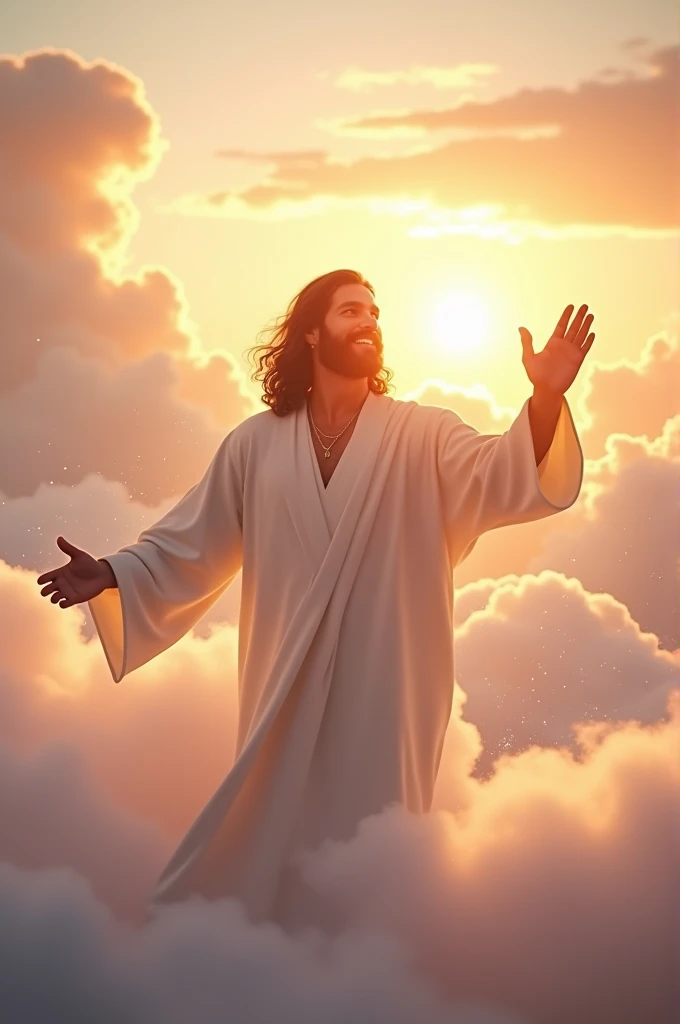 A dad waving from heaven