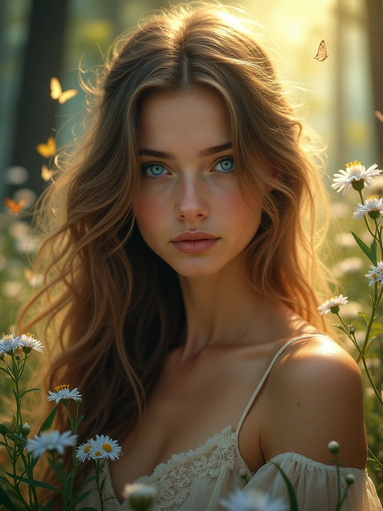 woman with extremely blue eyes