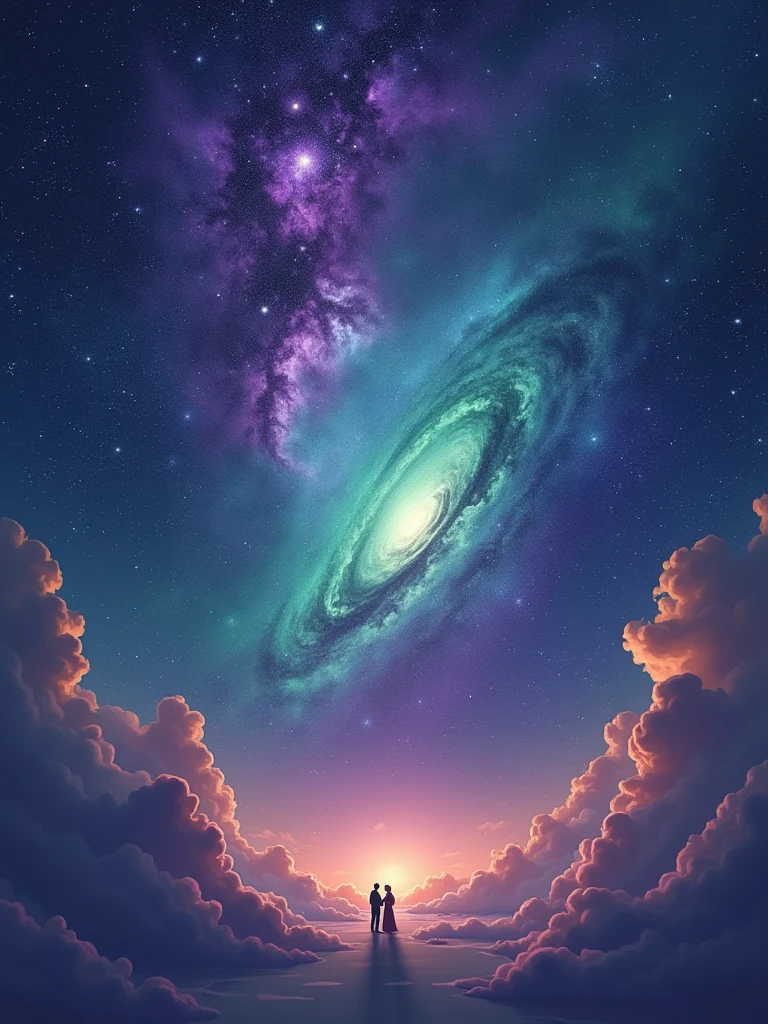 A captivating night sky filled with swirling galaxies and shimmering stars, all inspired by the intoxicating memories of the eyes of someone dearly loved.