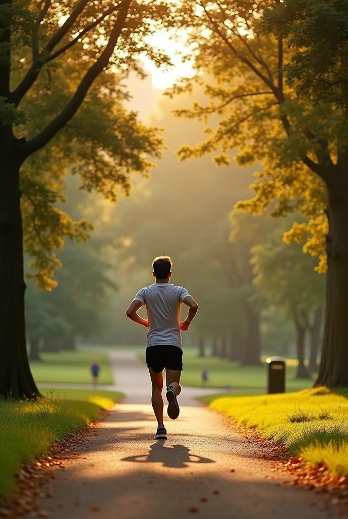 running in the park