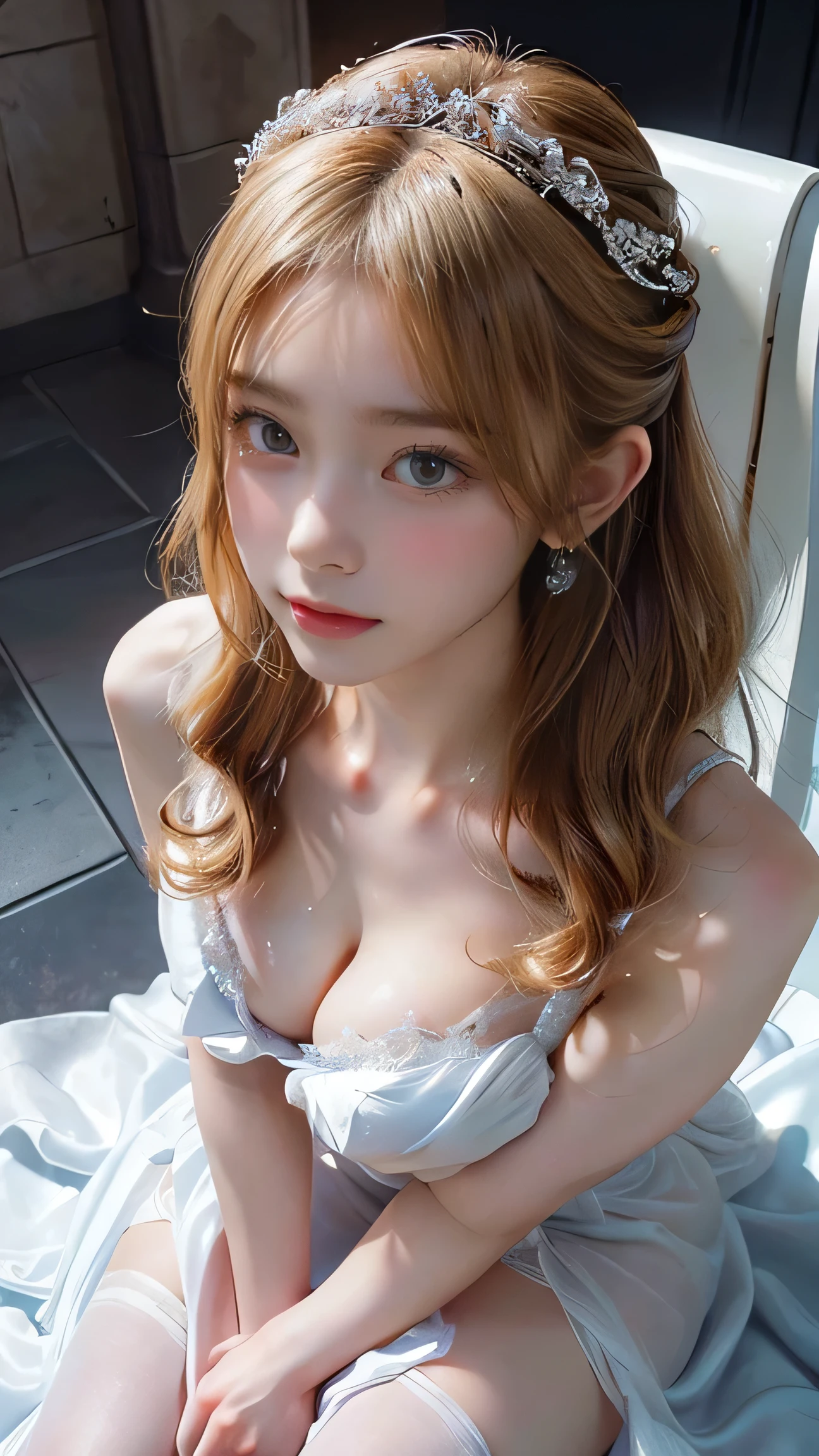 Highest quality,Realistic,masterpiece,detailed,High resolution,Cute , (1girl, 1boy), white man, body, horny, side view, (worried), (sucking cock, blowjob), (royal gown, silk gown, exquisite gown, gorgeous gown, detailed gown, sexy sheer panties, sheer panties, kneeling, view from above), ((hand in panties)), ((tiny breasts)), looking at viewer, sweaty, glistening skin, nude, naturalism, hyperdetailed, hyperrealistic, volumetric lighting, skinhairdetail, expressiveh, textured skin, dramatic lighting, eye lighting, Expressiveh, skindentation, (gorgeous blonde princess, royal princess, tiara, elegant updo, elegant hairstyle), thin, fit, anorexic, (heavy makeup), ((close up)), focus on face, nice eyes, blue eyes, ((cumshot, facial, gooey cum, cum in hair, cum on face, cum on tits)), ((huge white cock, sucking huge cock)), throne, royal throne, throneroom, ornate throne, royal decoration