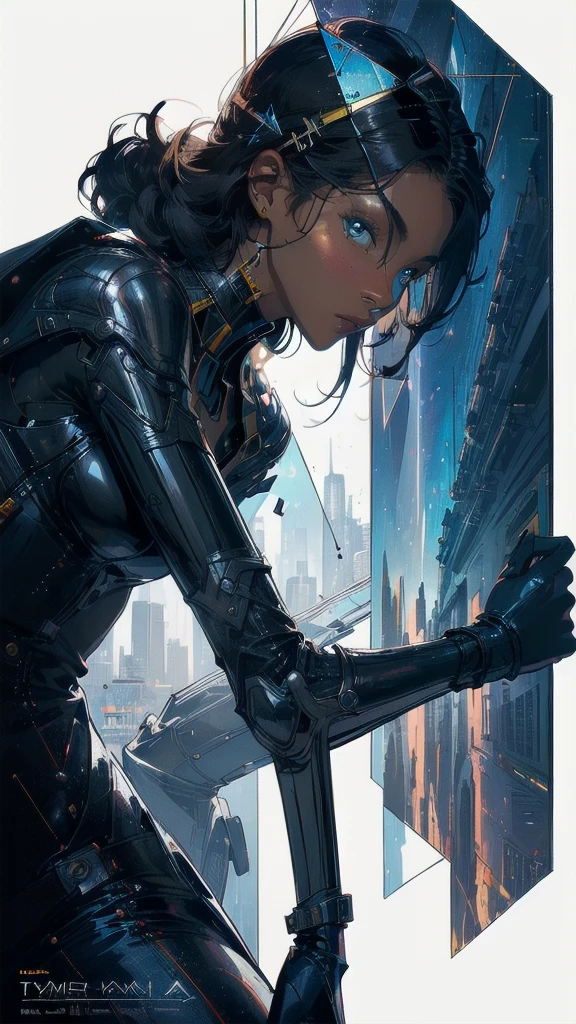 (((masterpiece, highest quality))),(((solo:1.2))),(((1girl:1.2))),32k wallpaper, very detailed, poster, vintage science fiction,(((((geometric cinematic movie poster))))), ((((bauhaus)))),(((abstract))),((((mid century modern)))),(((((portfolio))))),(((((Close-up))))),(((((bust up))))),((((more various angle)))),(((highlight))),((((heterochromia)))),(((complete. detailed face))),(((Extremely talented))),(((most complecated machine))),(((Overall colorfully))),((((((Absolutely simple background)))))),(((great black skin woman))),(((great Traveler)))