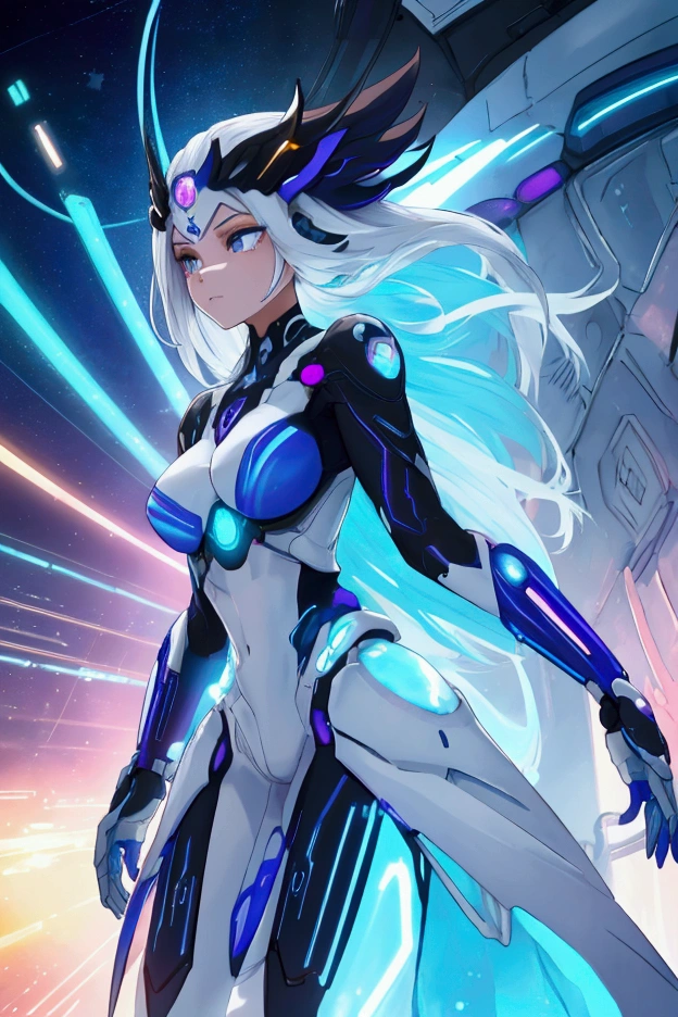 A futuristic, abstract background design with a gradient of deep blues and purples, symbolizing advanced technology. Incorporate subtle elements like a DNA strand or molecular structures in a glowing, translucent style. The design should include gentle light trails or orbs that flow across the background, giving a sense of energy, rejuvenation, and scientific innovation. The overall feel should be modern, sleek, and slightly ethereal, with a sense of depth and movement.