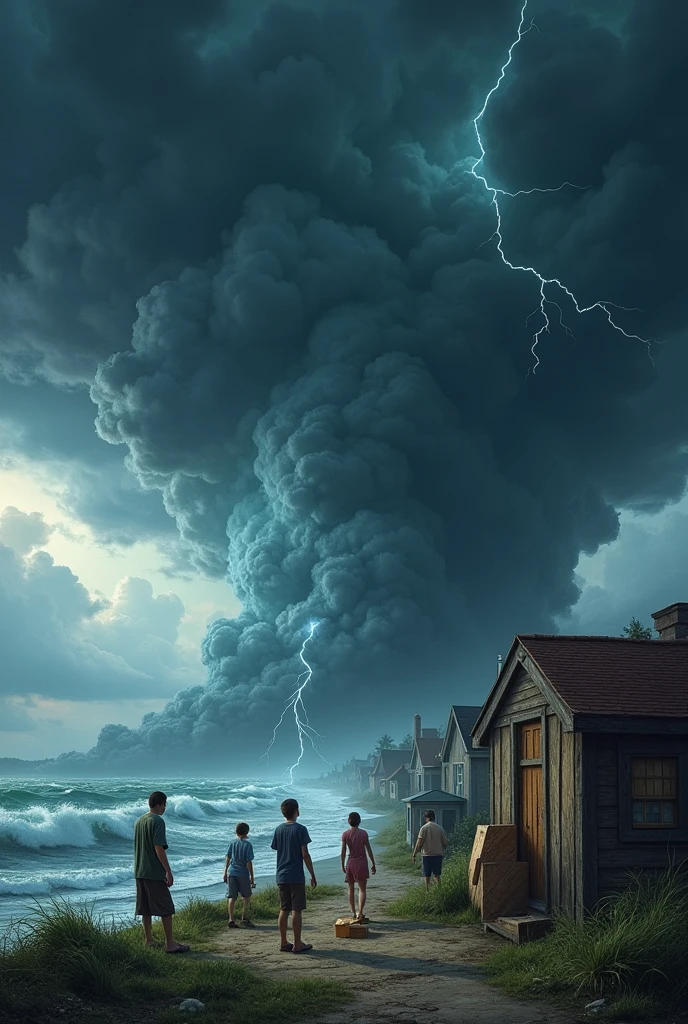 make a simple big sketch that defines a disaster that is coming