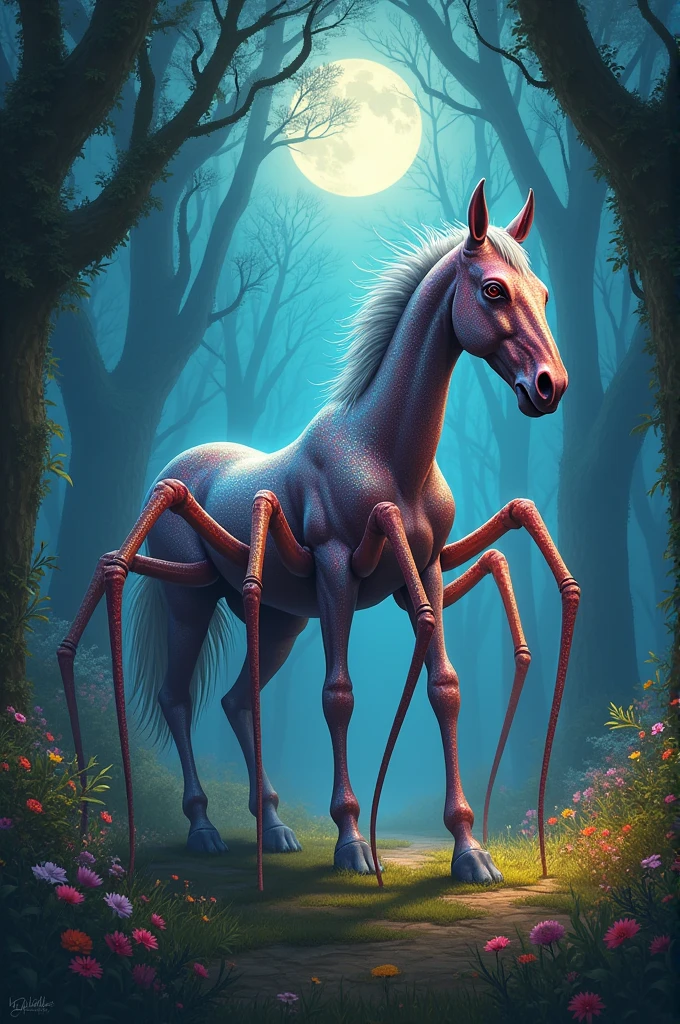 Fusion of spider with horse