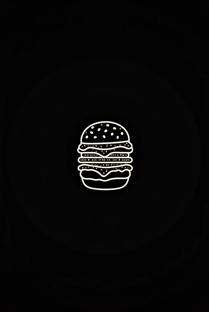 create a black and white futuristic burger brand logo with the name Chapéus De Straw in Portuguese br