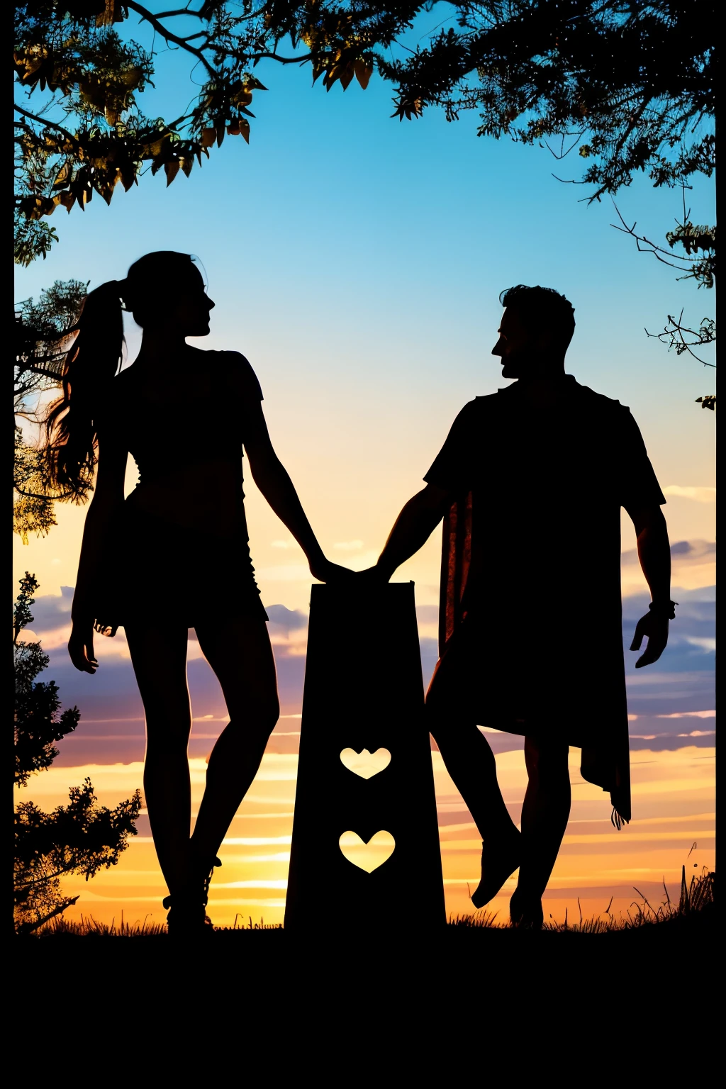 Logo with the silhouette of Odin and Aphrodite