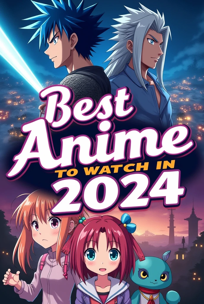 Best anime to watch in 2024 written in between on a images of anime charter photo 