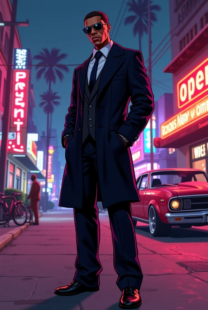 GTA San Andreas CJ In Coat Suit For WhatsApp DP