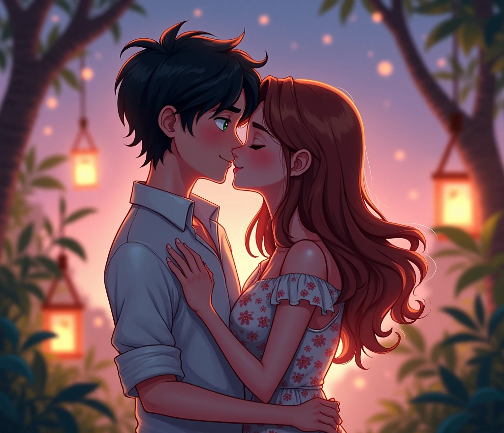 The two kissing like lovers