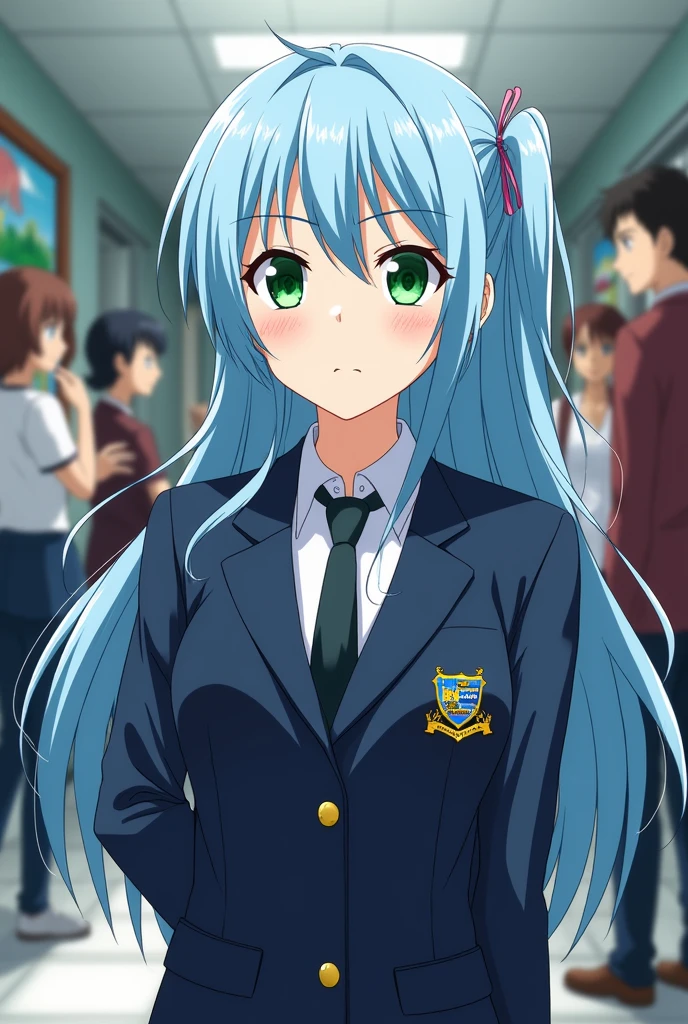 An anime girl, student council president, cold, intelligent, WBS, strict, serious