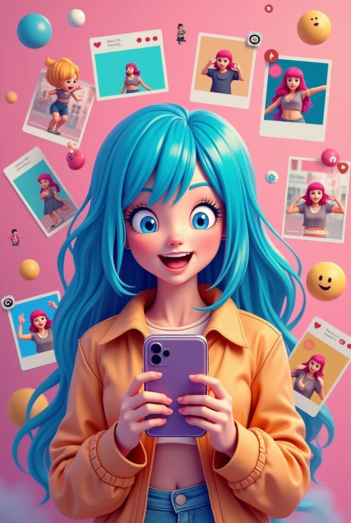 Generate a collage of scroll in tiktok