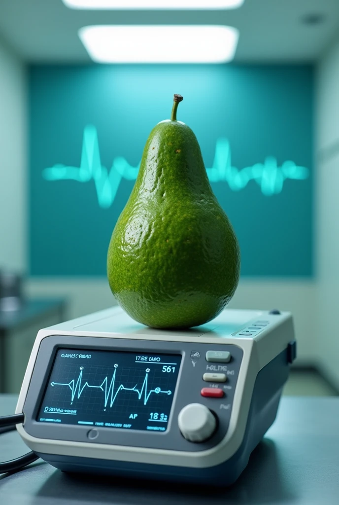 avocado on a holter monitor