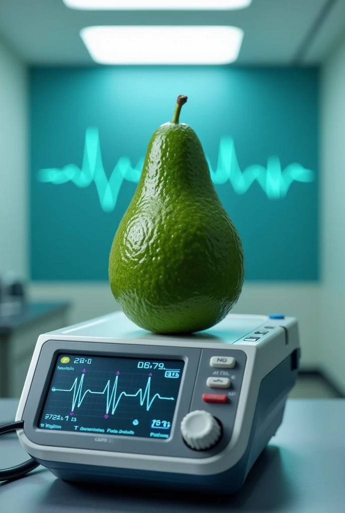 avocado on a holter monitor