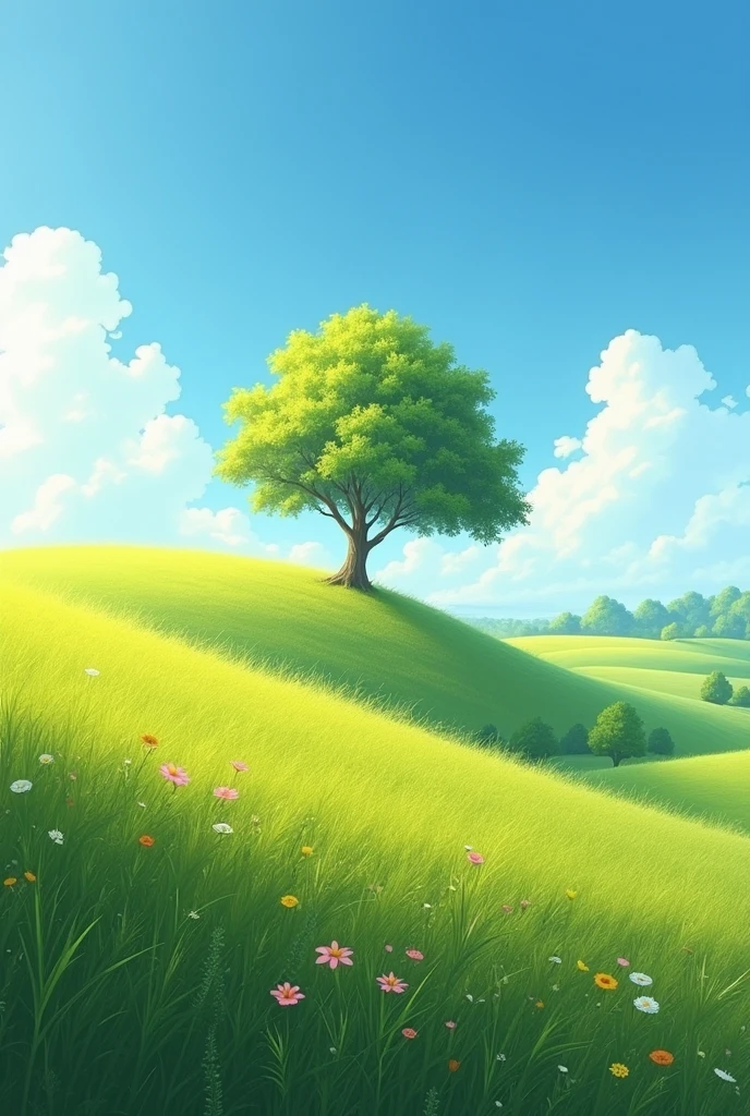 Clean environment landscape without river