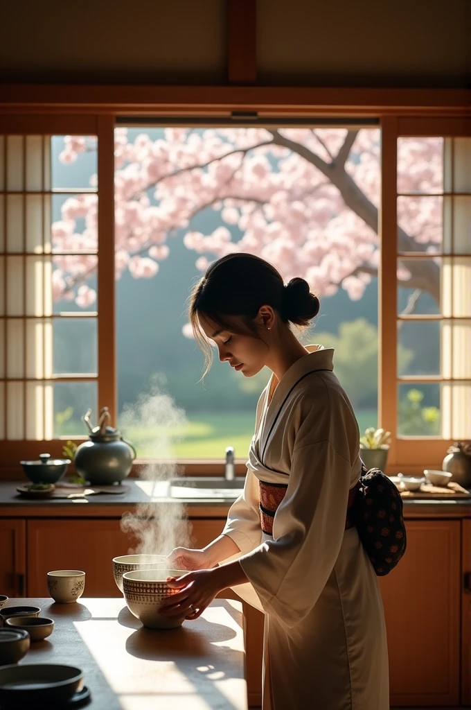 Daily routine in a Japanese home