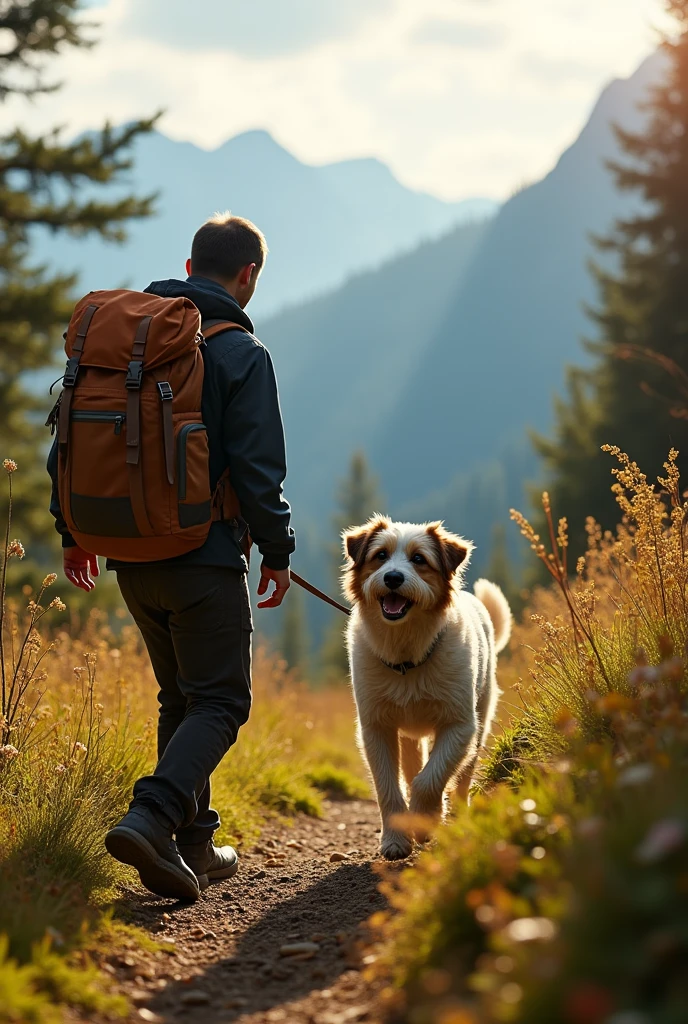 human (Owner of Patachin): Patachin friend, today we will go for a walk to a mountain that you will like very much, where you will be able to run and chase birds and squirrels..
Patachin: My human will take me to a new mountain so I can run through the undergrowth and get the wild ones and the little birds and I'm sure he'll also bring a chick and kibble like he always has, even though I no longer have the strength, I know I'm going to have fun..