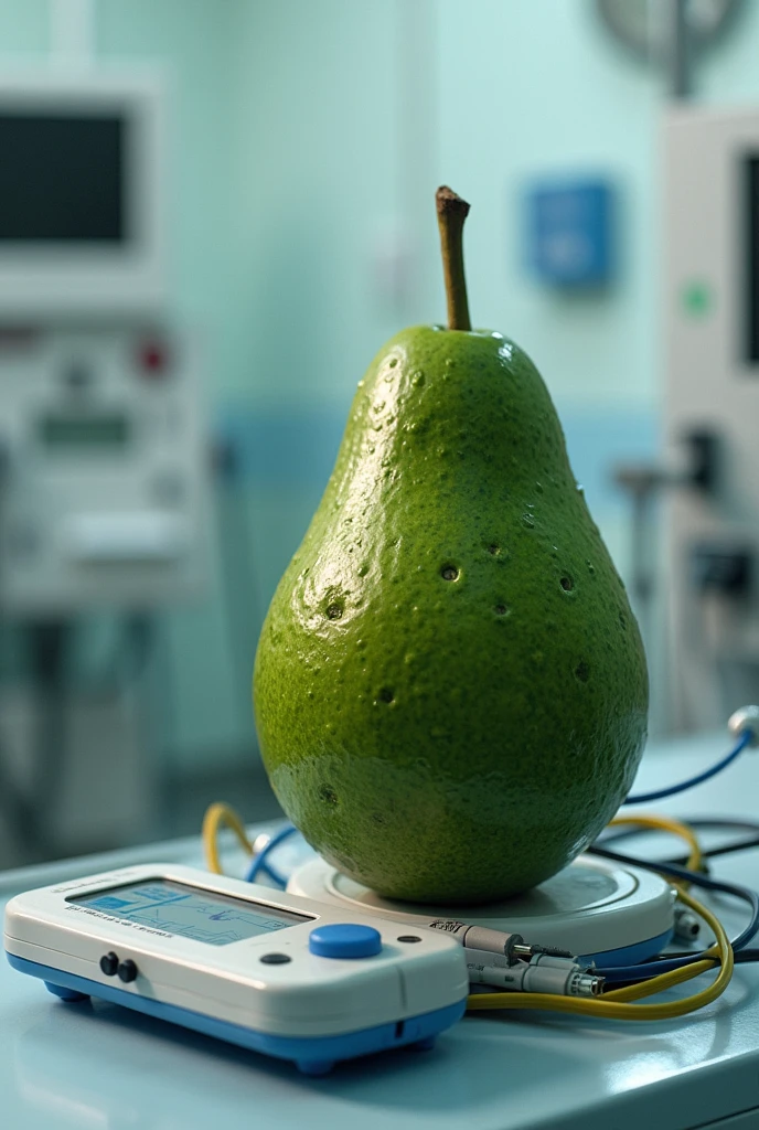 Avocado on the lines of a Holter machine