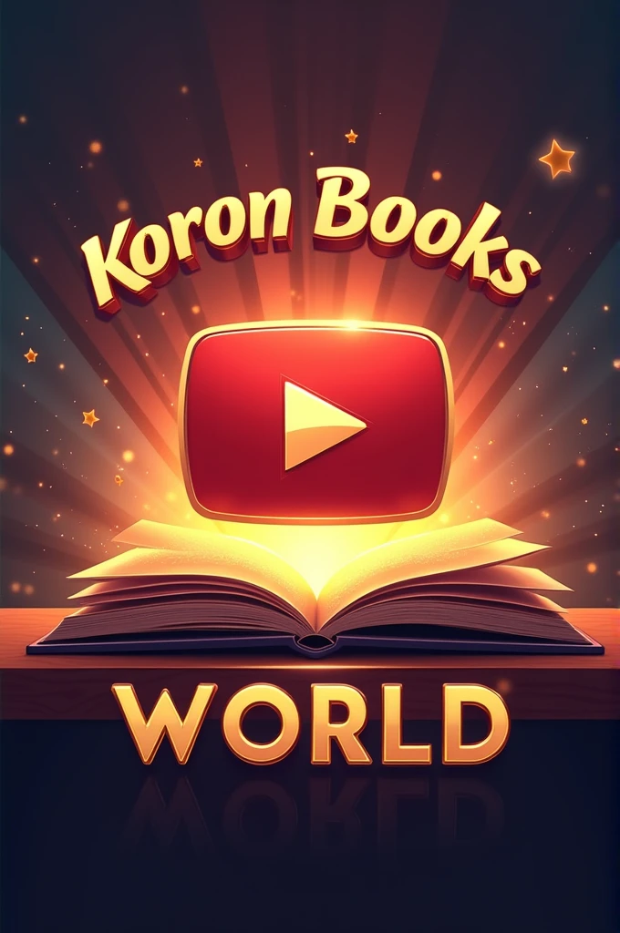 An youtube logo. Name koron books World. Make a logo for this chanal