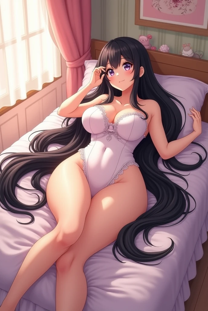 masterpiece,Highest quality,High resolution,figure,Super detailed,8k CG wallpaper,Ray Tracing,((Brown Hair:1.2)),((Purple eyes:1.2)),((Long Hair:1.3)),((Straight hair:1.3)),Medium chest,(Urgent 1:0.8),Condom in the mouth,Used Condoms,Cleavage,Apply blush all over the face,lace trim bra,Lace trim panties,((Lie in:1.2)),((~ side:1.2)),