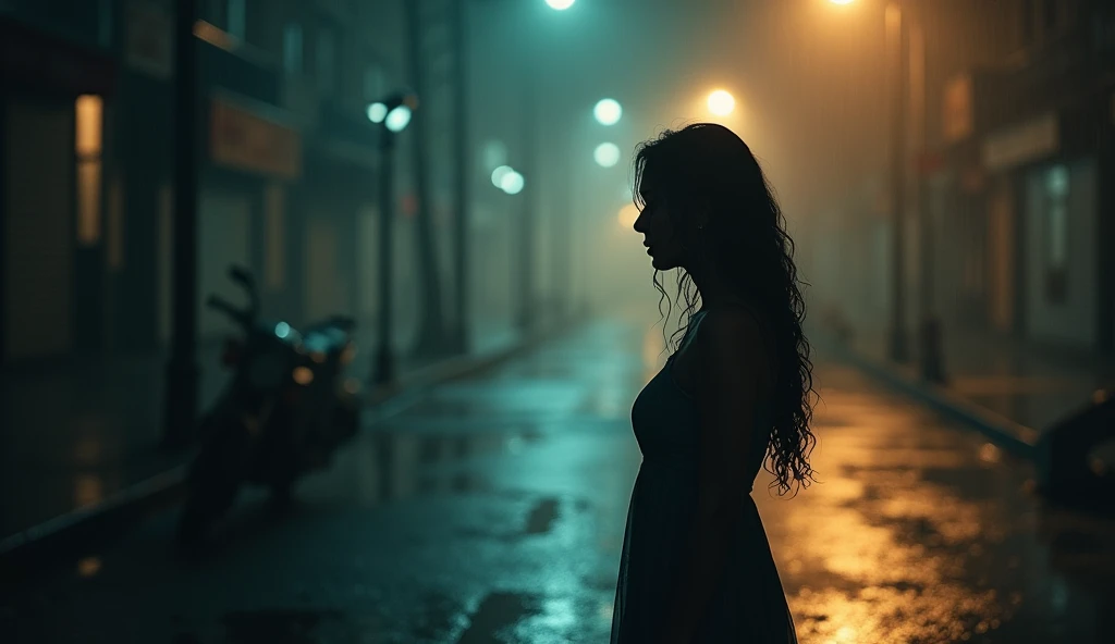 Here's the thumbnail based on the song "*Dil Se Juda*". The image captures the deep emotions of the lyrics, featuring a heartbroken woman standing in a dimly lit, rainy street.