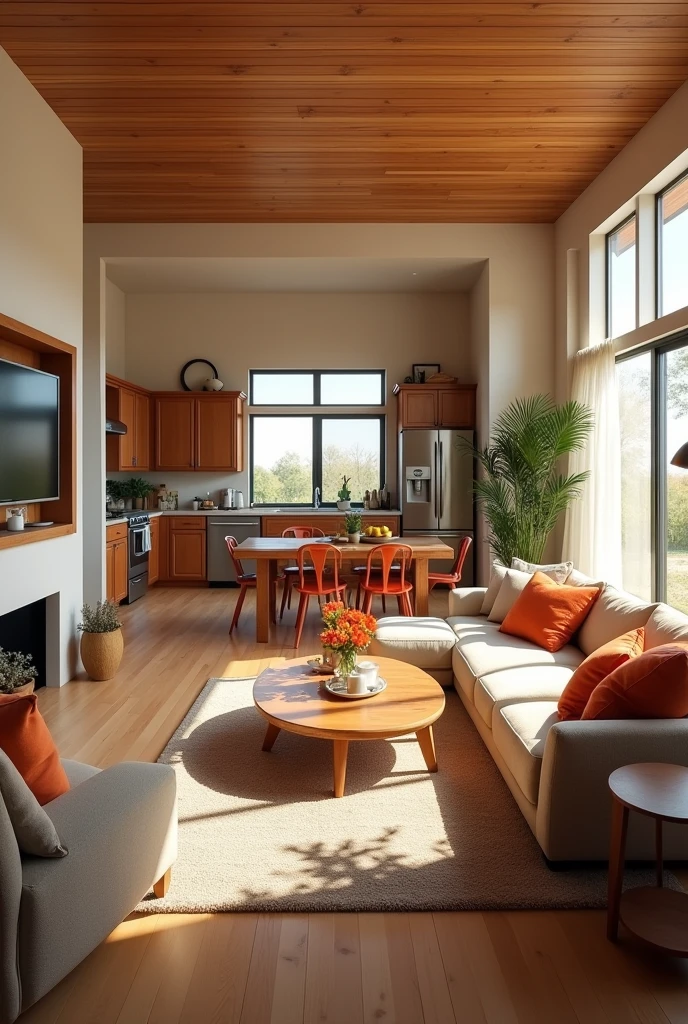• Family Model • Spaces: 3 bedrooms, 2 bathrooms, Living room, dining room, kitchen.
Image of a house inside