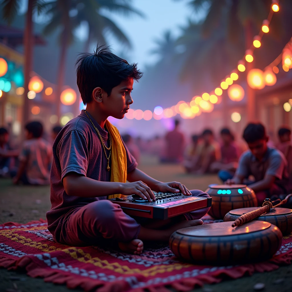 electronic Assamese boy music background