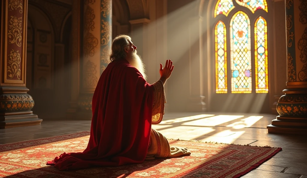 Solomon lasting success, kneeling asking God for wisdom