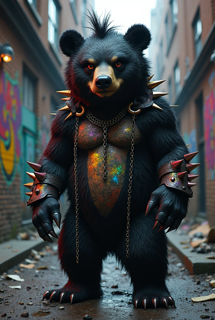 Bad dark punk anarchist bear