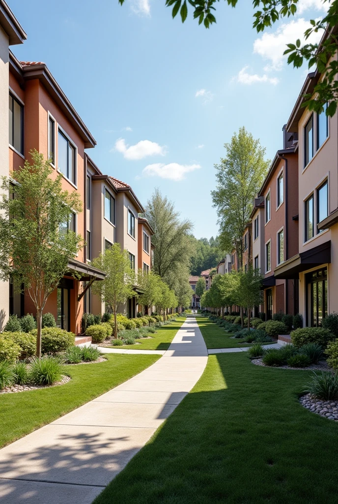 Strategic location near schools and shopping centers.

• Functional and aesthetic design adapted to your needs.

Image: Photos of the homes and common areas.