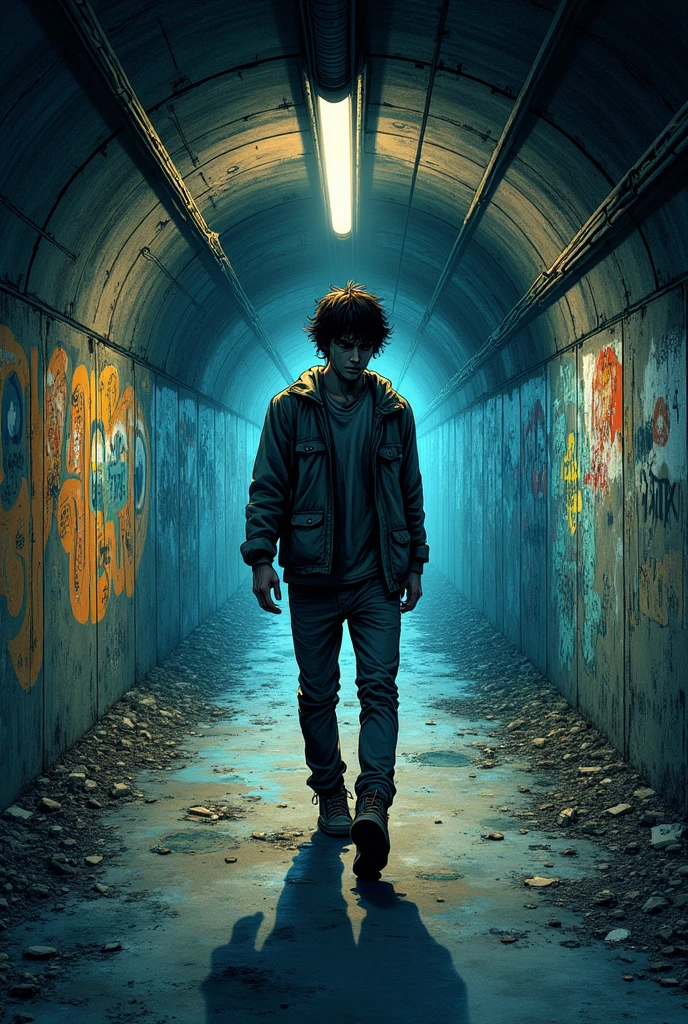 Create a summary comic about the book The Tunnel