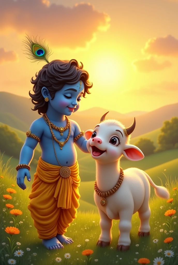 Krishna with little cow