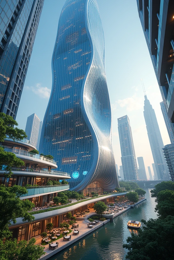 A futuristic and technological headquarters