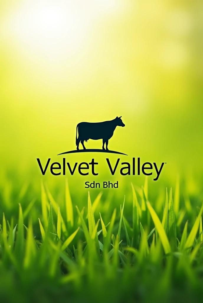 Cow logo with name of velvet valley sdn bhd
