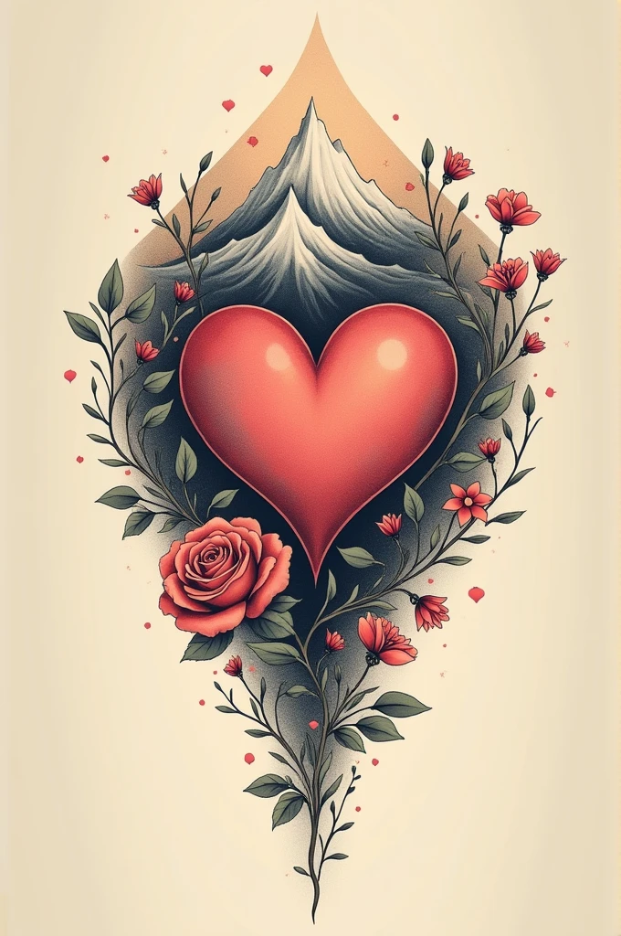 Tattoo that expresses the love of the heart but also of overcoming