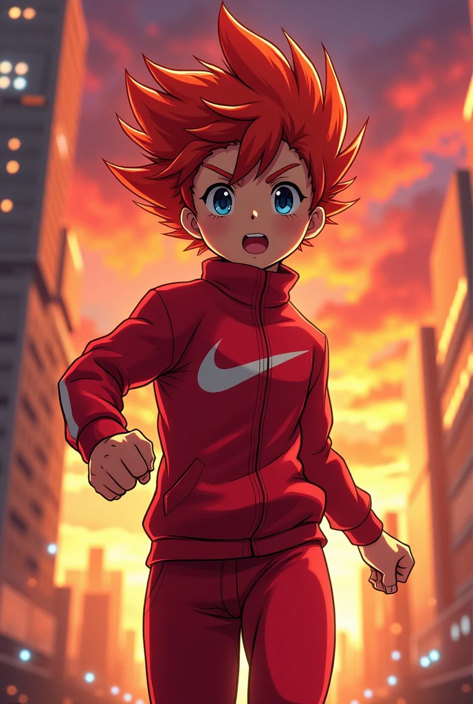 NIke Boy Red Anime Wallpaper 4K