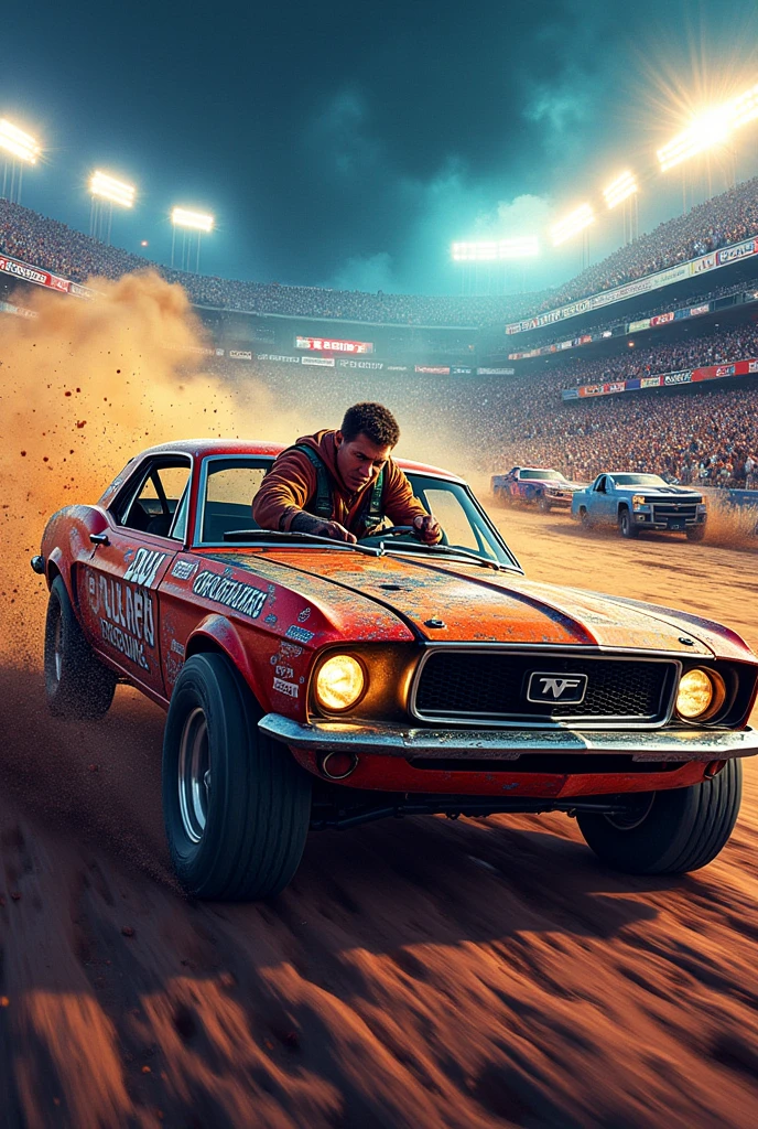 I would like the perfect graphic for a demolition derby poster