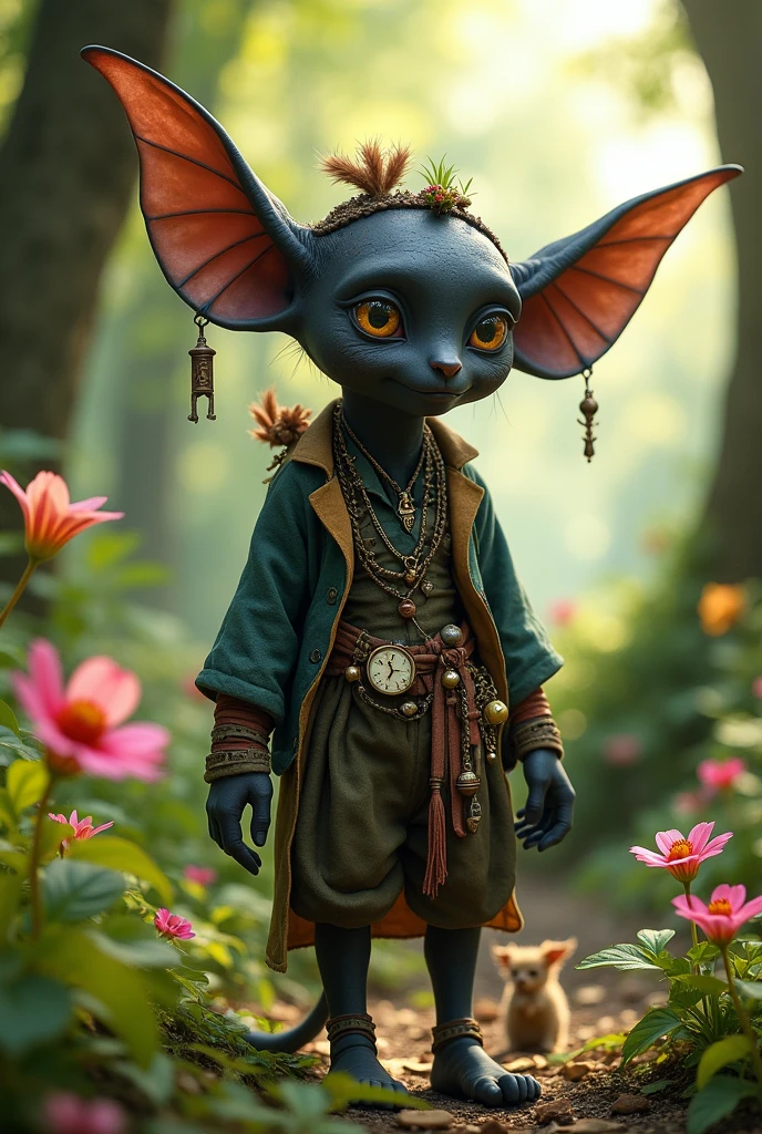 An ugly black elf with too many big ears