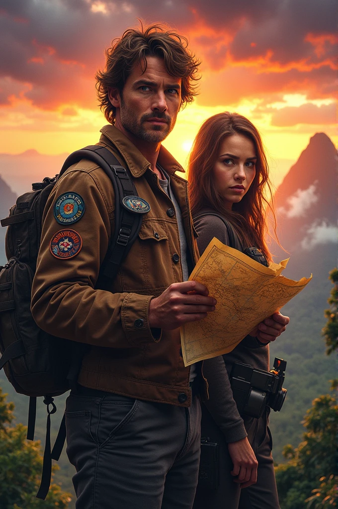 2 people adventure movie poster