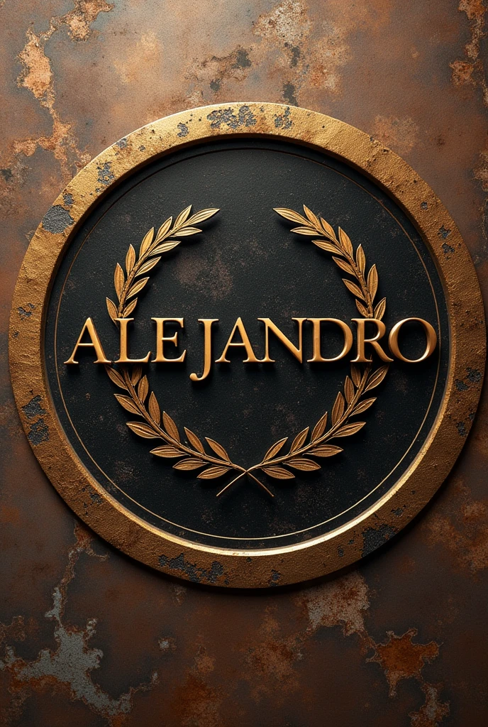 I want to create a logo for my clothing brand called "alejandro" with some Roman background