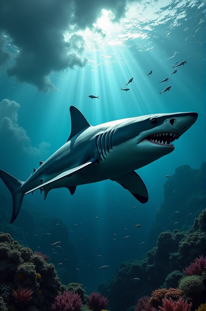 A killer shark 
