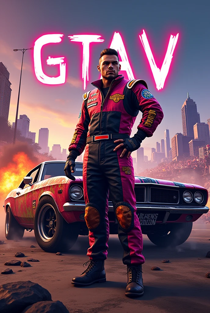 I would like the perfect graphic for a demolition derby poster .
I want it for the GTA V event Rp