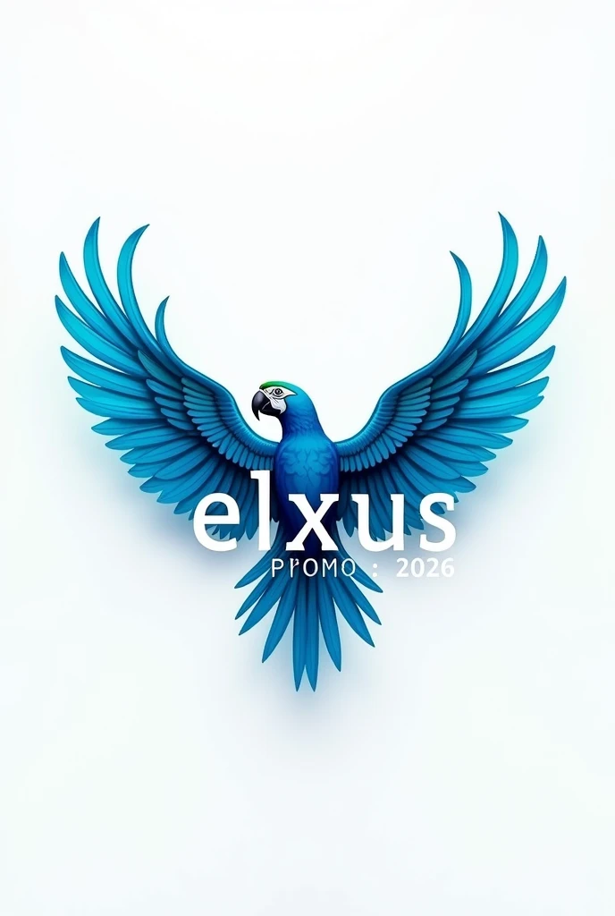 A logo with the word elxus and the wings of a blue macaw and at the bottom it says promo: 2026