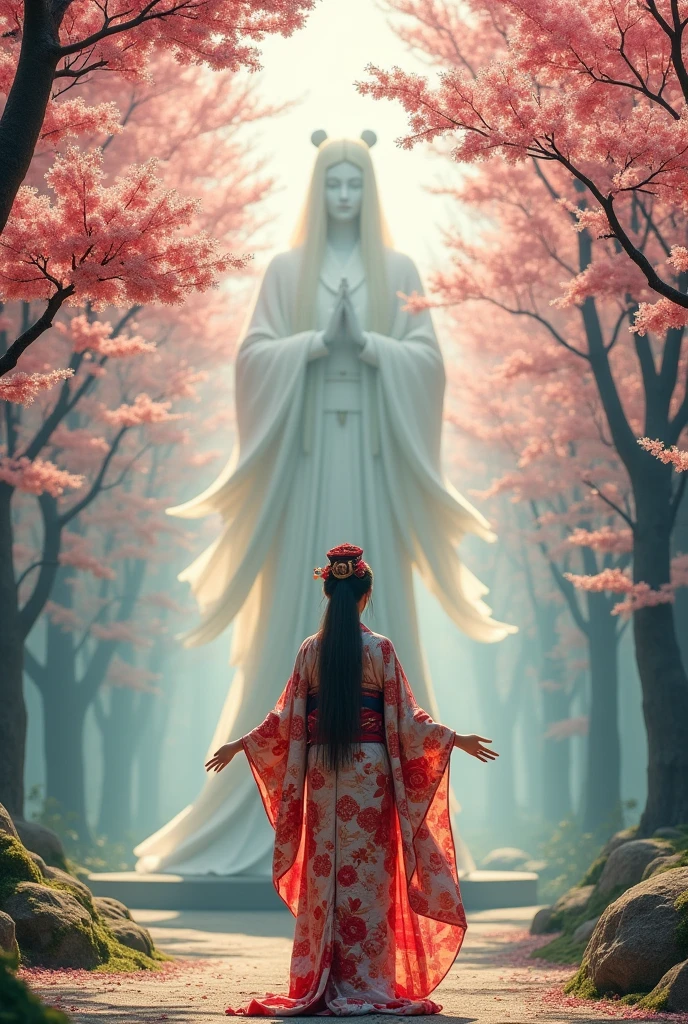 Japanese、adult、Shrine maiden、beautiful、front、Real、Background is God々Shii