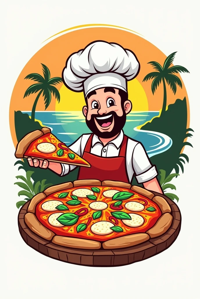 A logo for a micro-business called Edu Delícias, in the state of Ceará. It&#39;s a pizzeria.